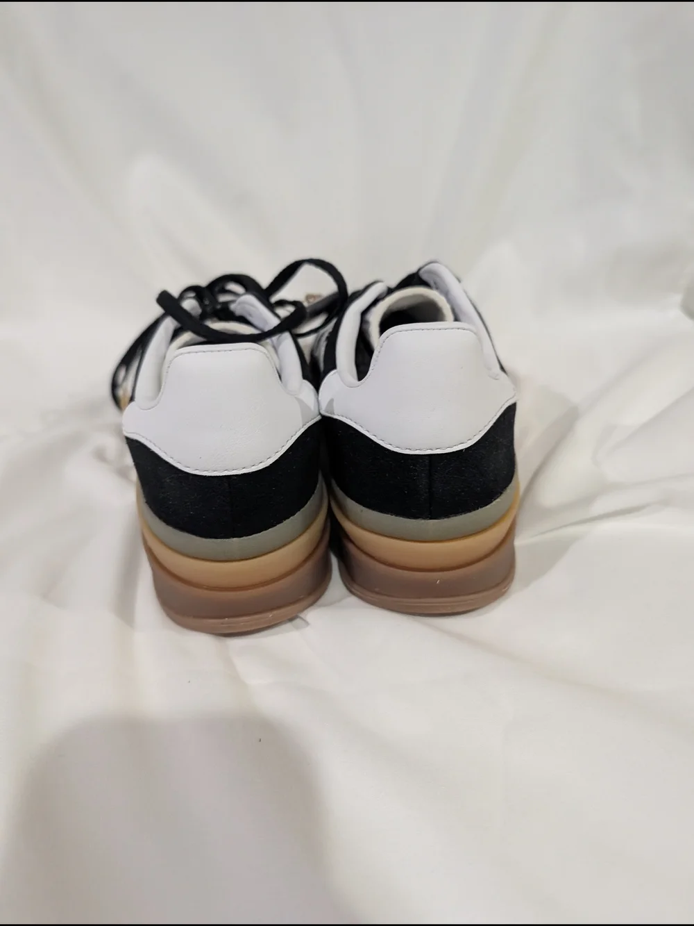 New adidas Gazelle Bold Women's Black White Suede Sneakers